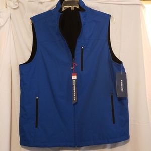 Water resistant reversible fleece vest